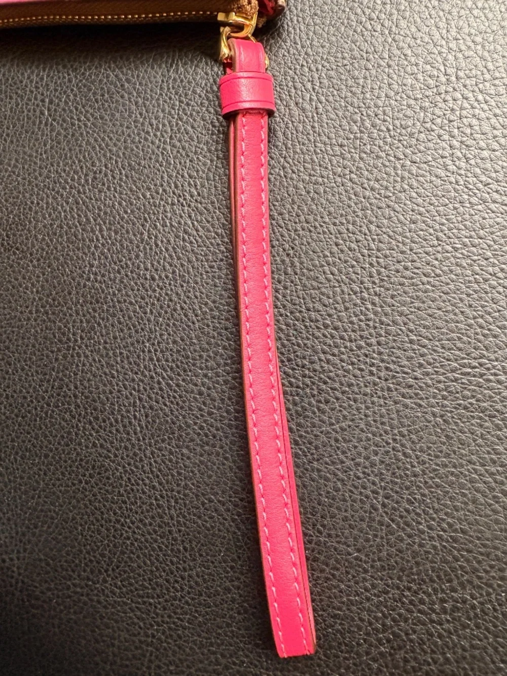 Coach Corner Zip Wristlet In Signature Canvas Pink